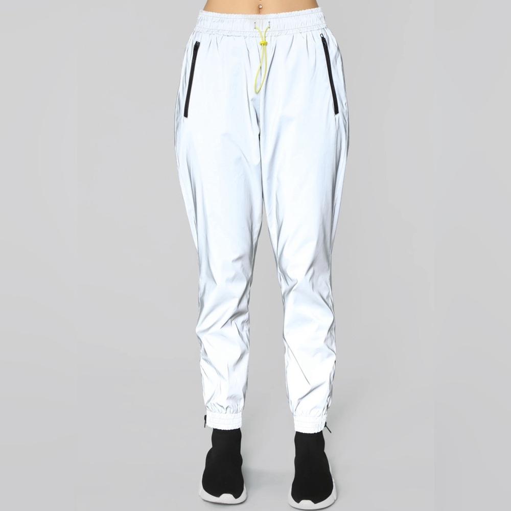 Fashion Nova reflective joggers